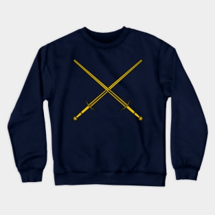 Hand and a half swords / Crossed bastard swords (gold) Crewneck Sweatshirt